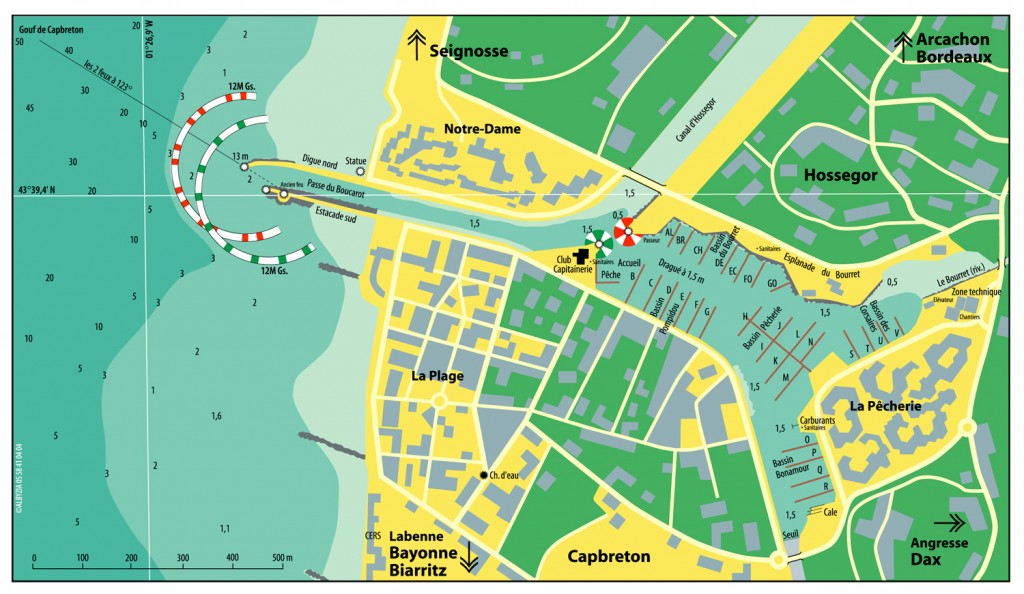 Plan du port de Capbreton